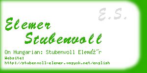 elemer stubenvoll business card